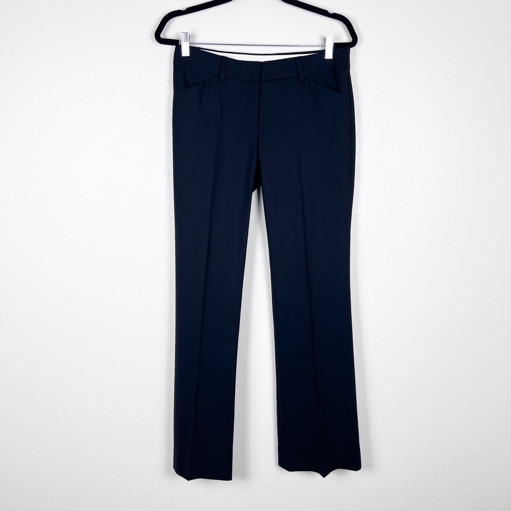 Theory Women's Wool Blend Dress Pants Black Sz 4